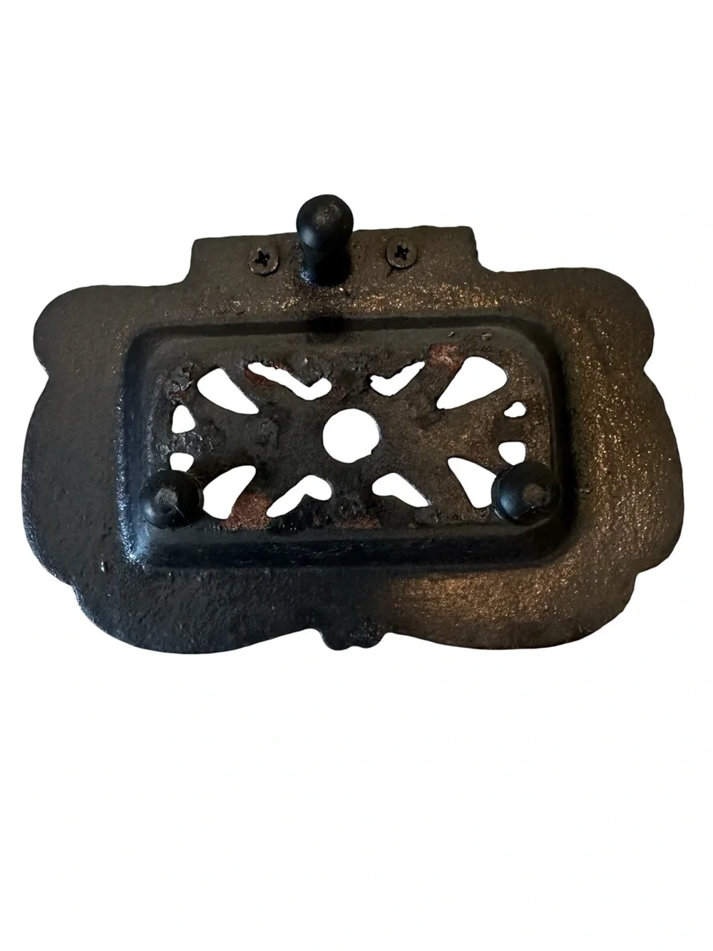 Cast Iron Decorative Soap Dish in Black